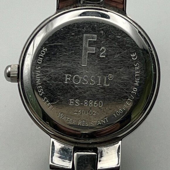 FOSSIL Silver and Blue Ladies Watch Working - Picture 5 of 7